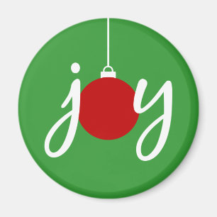 Joy Christmas Ornament Holiday Magnet