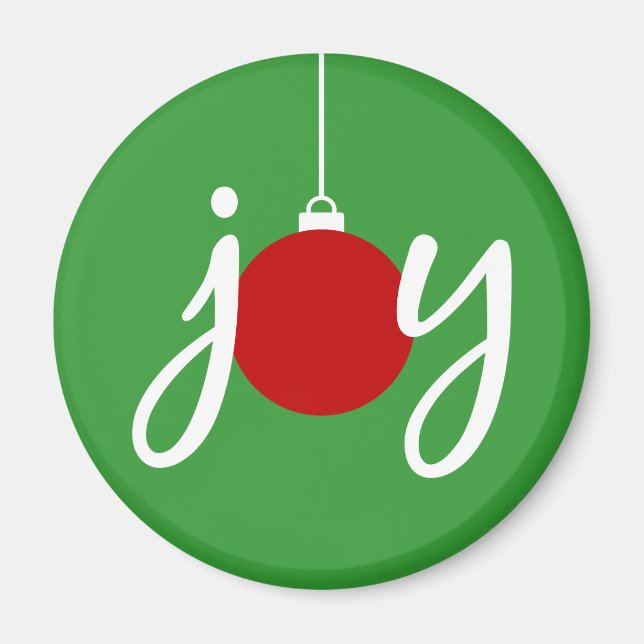 Joy Christmas Ornament Holiday Magnet (Front)