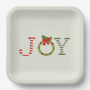 Joy - Christmas Paper Plate
