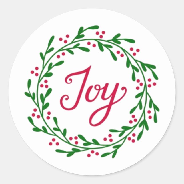 Joy Christmas Sticker (Front)