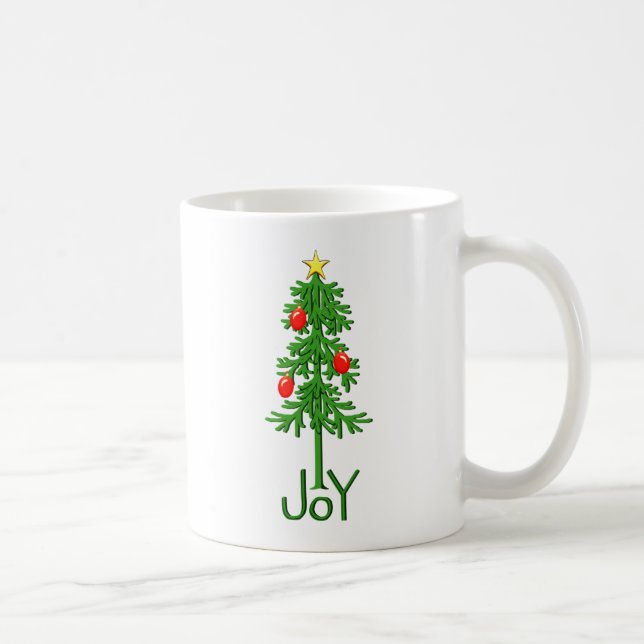 Joy Christmas Tree Coffee Mug (Right)