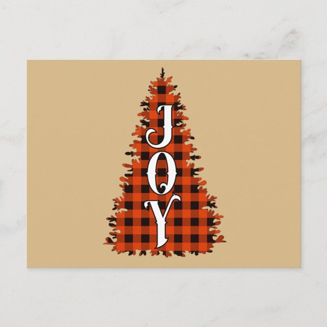 Joy Christmas Tree Postcard (Front)