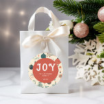 JOY   CLASSIC ROUND STICKER<br><div class="desc">Customer specific "JOY" Sticker,  classic,  christmas pattern design.</div>