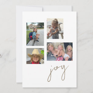 Joy Collage Photo Flat Holiday Card