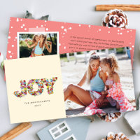 JOY Colourful Spring Flowers Christmas Modern Phot