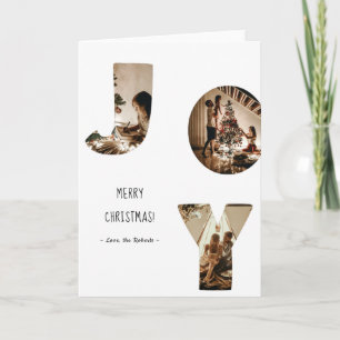 joy custom photo frame merry Christmas Card