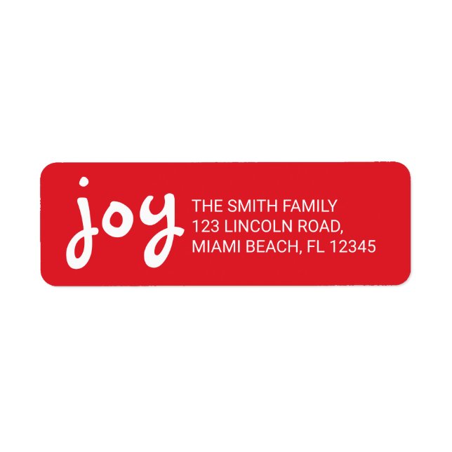 Joy | Cute and Fun Red Christmas Holidays (Front)