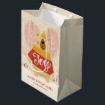 Joy | Cute Forest Bear Christmas Winter Party Medium Gift Bag<br><div class="desc">Make your gift giving extra special with this adorable Christmas gift bag featuring a cute bear in a red sweater with the word Joy. Surrounded by snowy trees and soft pastel tones, this cosy woodland design brings the charm of a winter forest to your holiday celebrations. Perfect for kids, families,...</div>