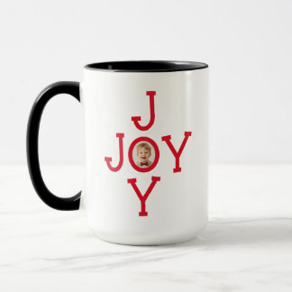 Joy Cute Minimal Christmas Add Your Own Photo Mug
