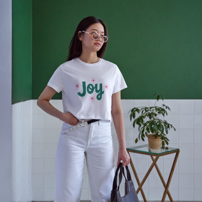 Joy Elegant text Christmas Pretty T-Shirt (Creator Uploaded)