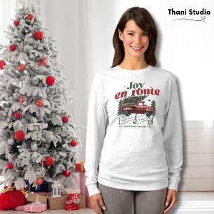 Joy en route Christmas Begins Truck & X-Mas Tree T-Shirt