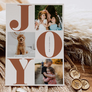 Joy Family Holiday Collage Photo Cards