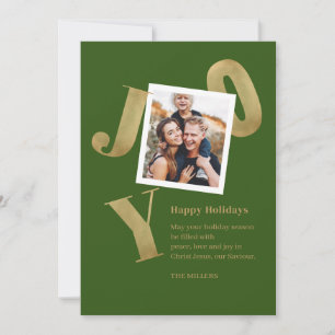 Joy Family Photo Holiday Christmas Card Scripture 