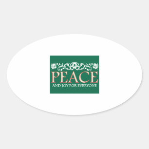 Joy For Everyone Oval Sticker