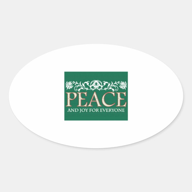 Joy For Everyone Oval Sticker (Front)