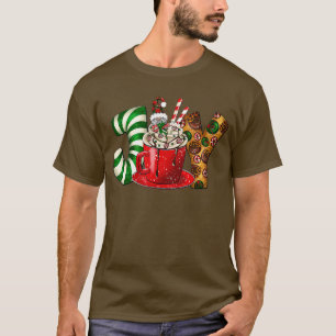 Joy Gnome Coffee Latte Cups Cookies Christmas T-Shirt