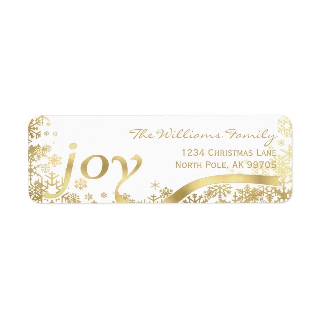 Joy Gold Snowflake Holiday Christmas (Front)