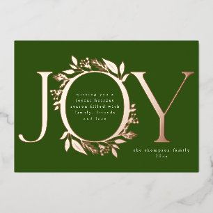 Joy Green Rose Gold Pine Berry Wreath Photo