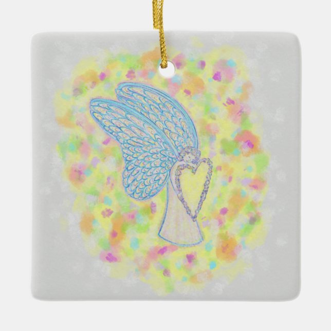 Joy Guardian Angel Custom Holiday Gift Ornaments (Front)