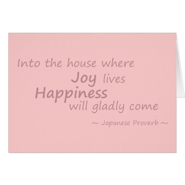 Joy, happiness pink (Front Horizontal)