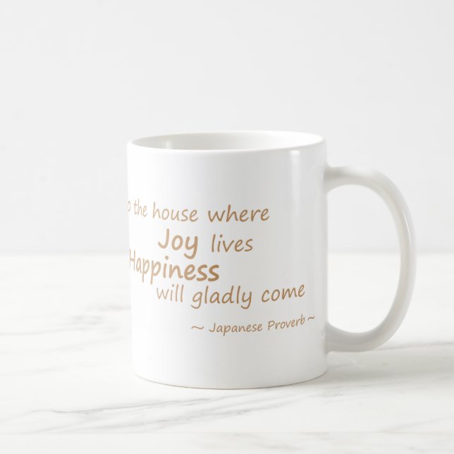 Joy, happiness yellow coffee mug (Right)