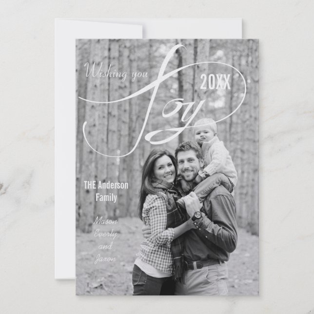 Joy Holiday Christmas Mint Card (Front)