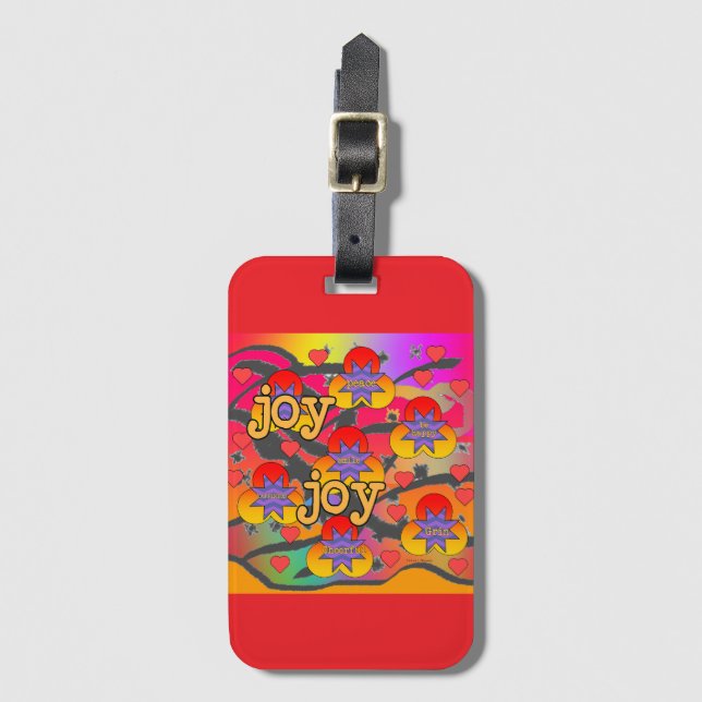 Joy Holiday  Luggage Tag (Front Vertical)