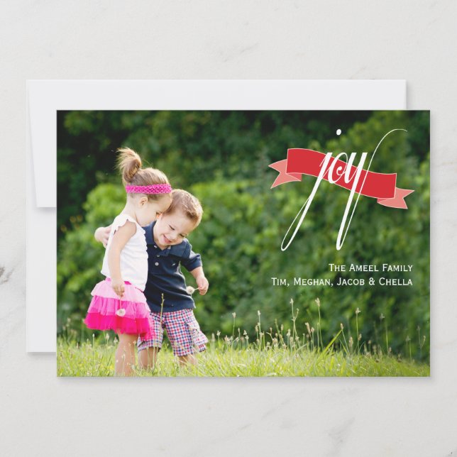 Joy | Holiday Photo Card (Front)