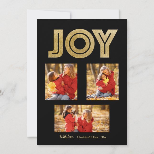 Joy Holiday Photo Card (Front)