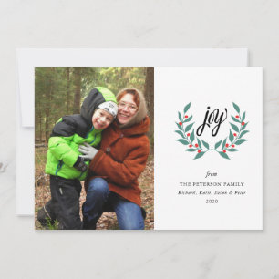 Joy Holiday Photo Card Greeting