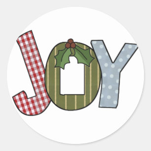 JOY Holiday Tshirts and gifts Classic Round Sticker
