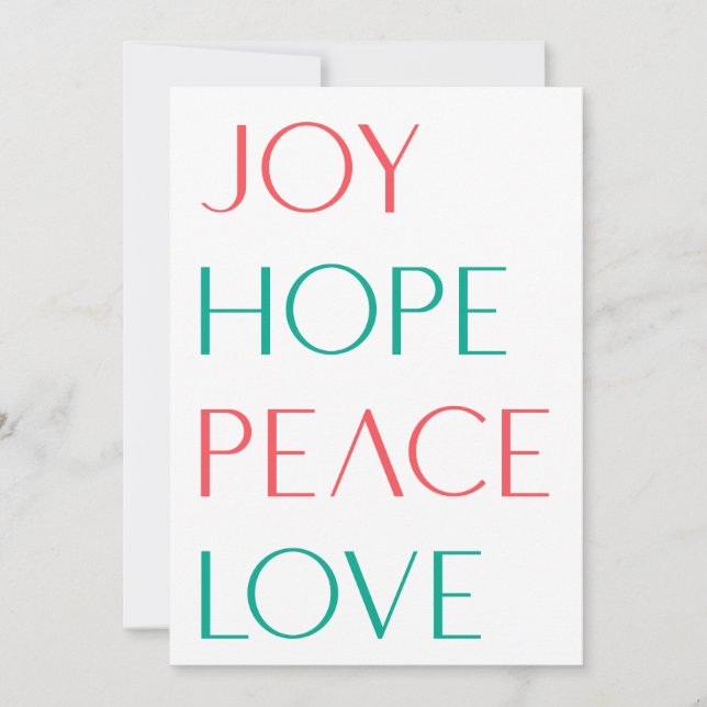 Joy, Hope, Love, Peace (Front)