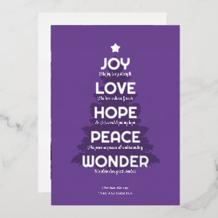 Joy Hope Love Peace Wonder Christian Christmas
