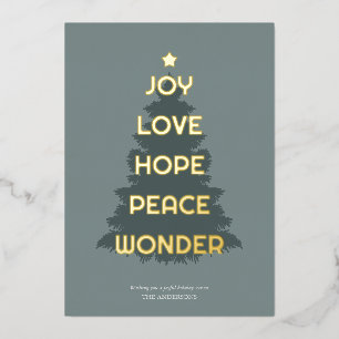 Joy Hope Love Peace Wonder Christmas