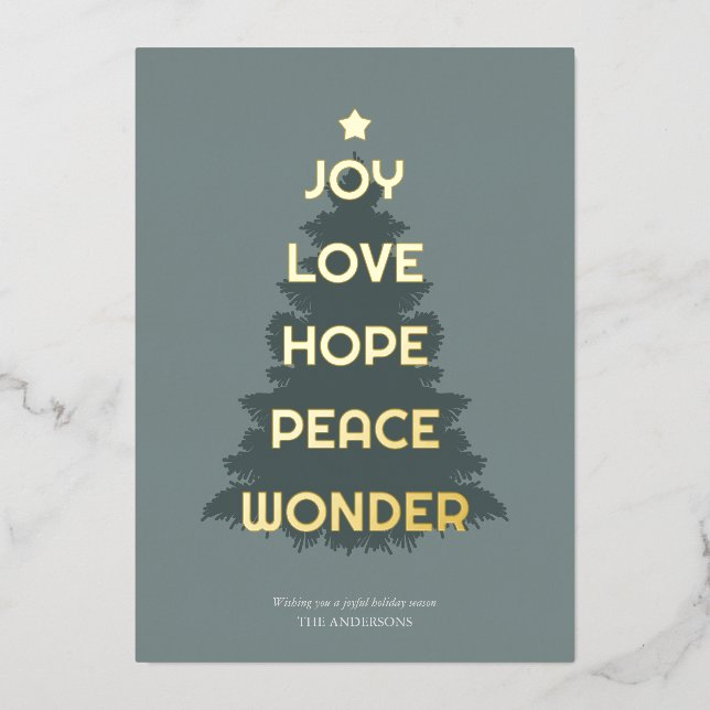 Joy Hope Love Peace Wonder Christmas (Front)