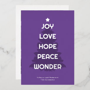 Joy Hope Love Peace Wonder Christmas