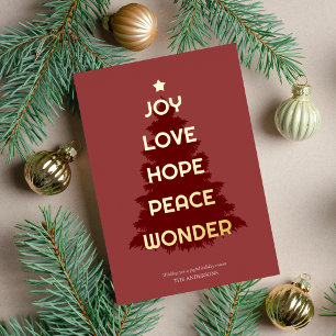 Joy Hope Love Peace WonderChristmas