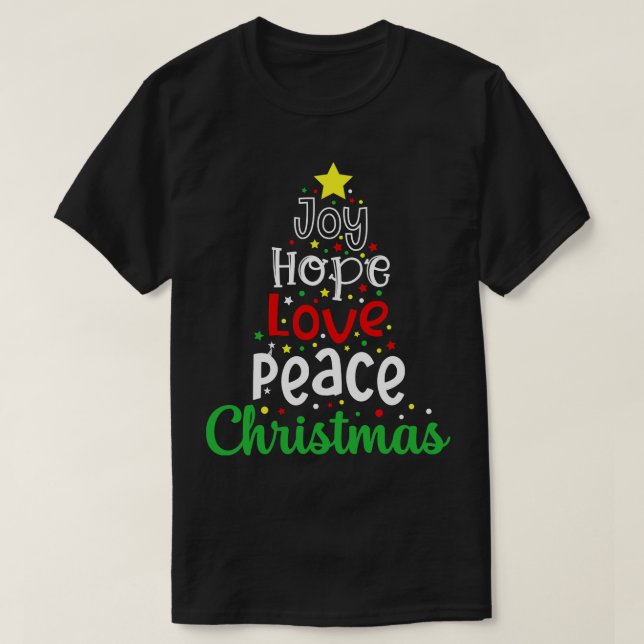 Joy hope peach christmas T-Shirt (Design Front)