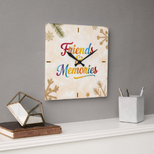 "Joy In Connection" Square Wall Clock