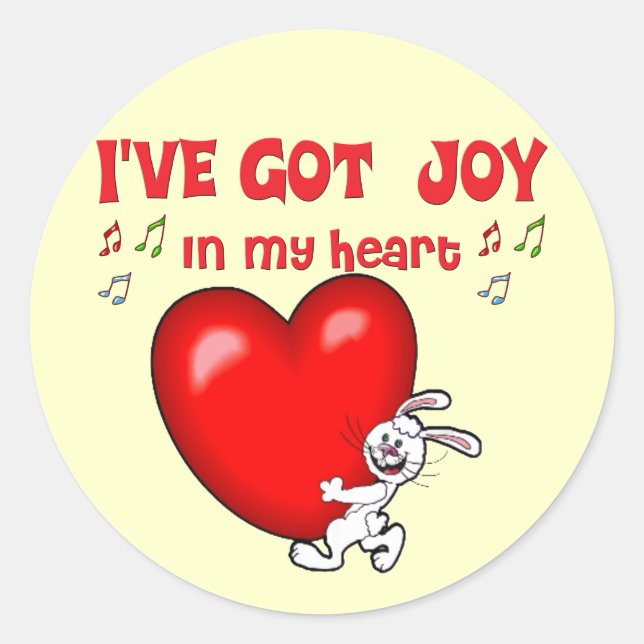 Joy in My Heart Classic Round Sticker (Front)