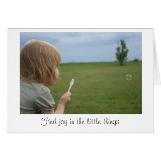 "Joy in the little things" Blank Card