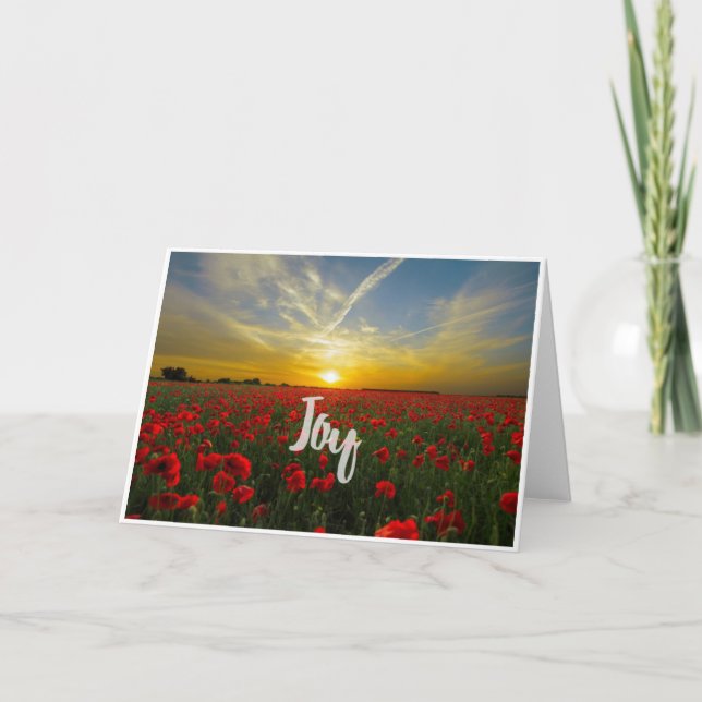 Joy Inspirational Blank Note Card (Front)