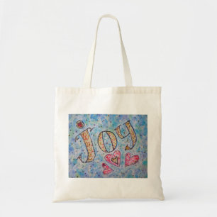 Joy Inspirational Word Art Tote Bag