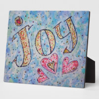 Joy Inspirational Word Painting Poem Plaque