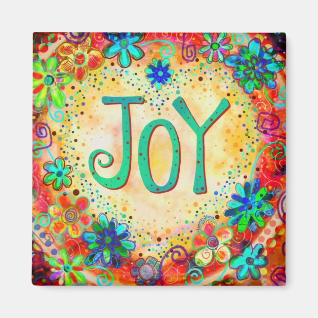 Joy Inspirivity ONE WORDFun Trendy Cheerful  Magnet (Front)