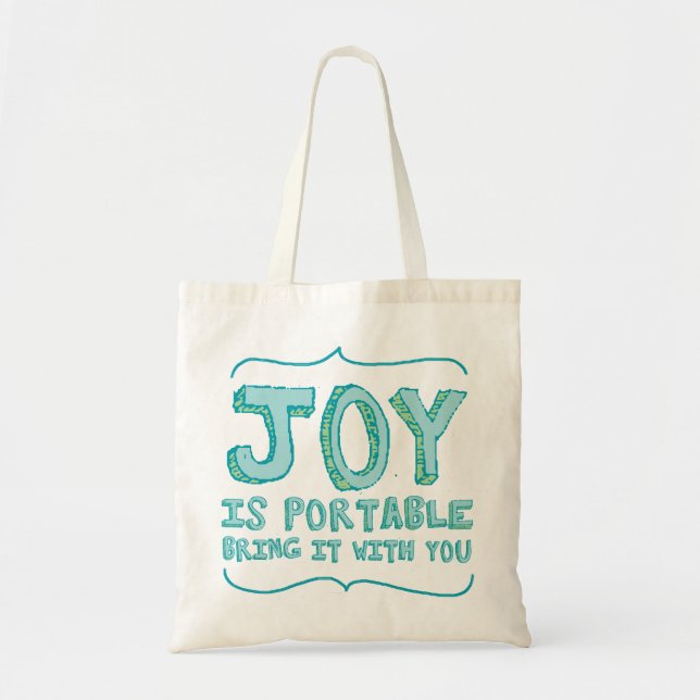 Joy is Portable Bag in Seafoam green (Front)
