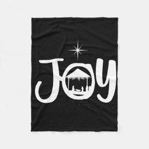 Joy Jesus Nativity Scene Cool Christmas Apparel Fleece Blanket