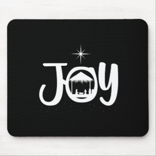 Joy Jesus Nativity Scene Cool Christmas Apparel  Mouse Pad