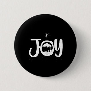 Joy Jesus Nativity Scene Cool Christmas Xmas Chris 6 Cm Round Badge