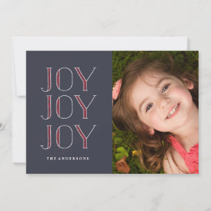 JOY JOY JOY Christmas Holiday Card